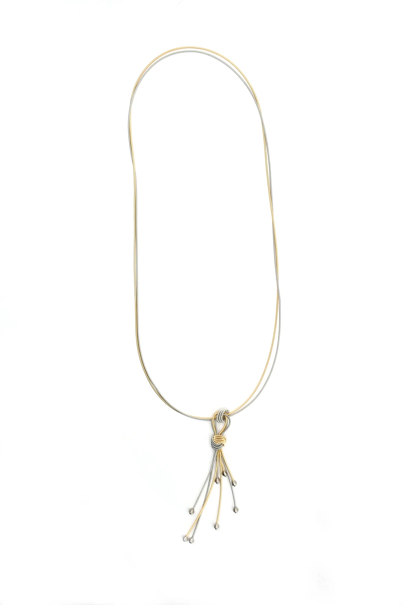 Sea Lily Two Strand Multi Color Dangle Pendant Necklace