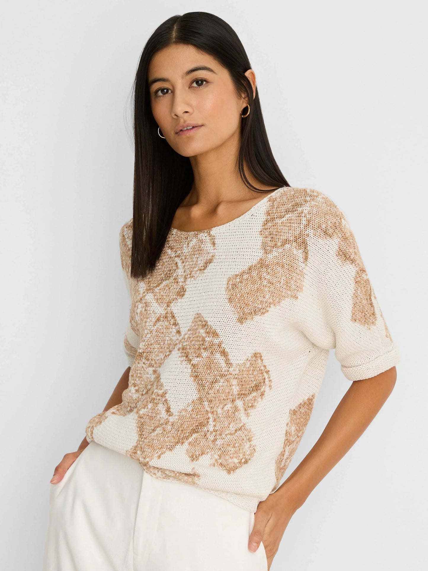 NIC+ZOE Cobblestone Stamp Sweater