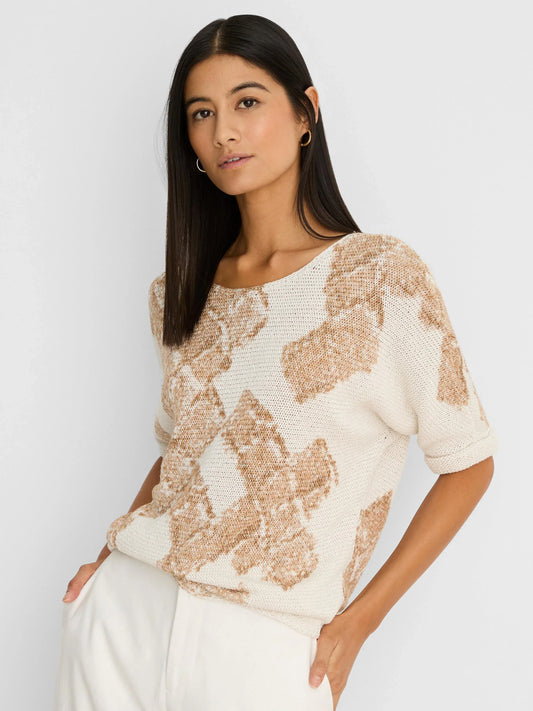 NIC+ZOE Cobblestone Stamp Sweater