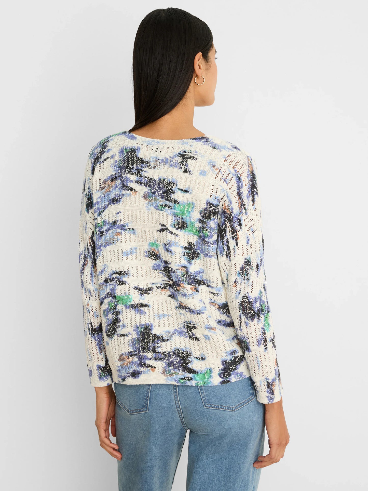 NIC+ZOE Water Lilies Pointelle Sweater