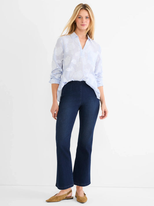 NIC+ZOE SKY STRIPED JACQUARD TOP