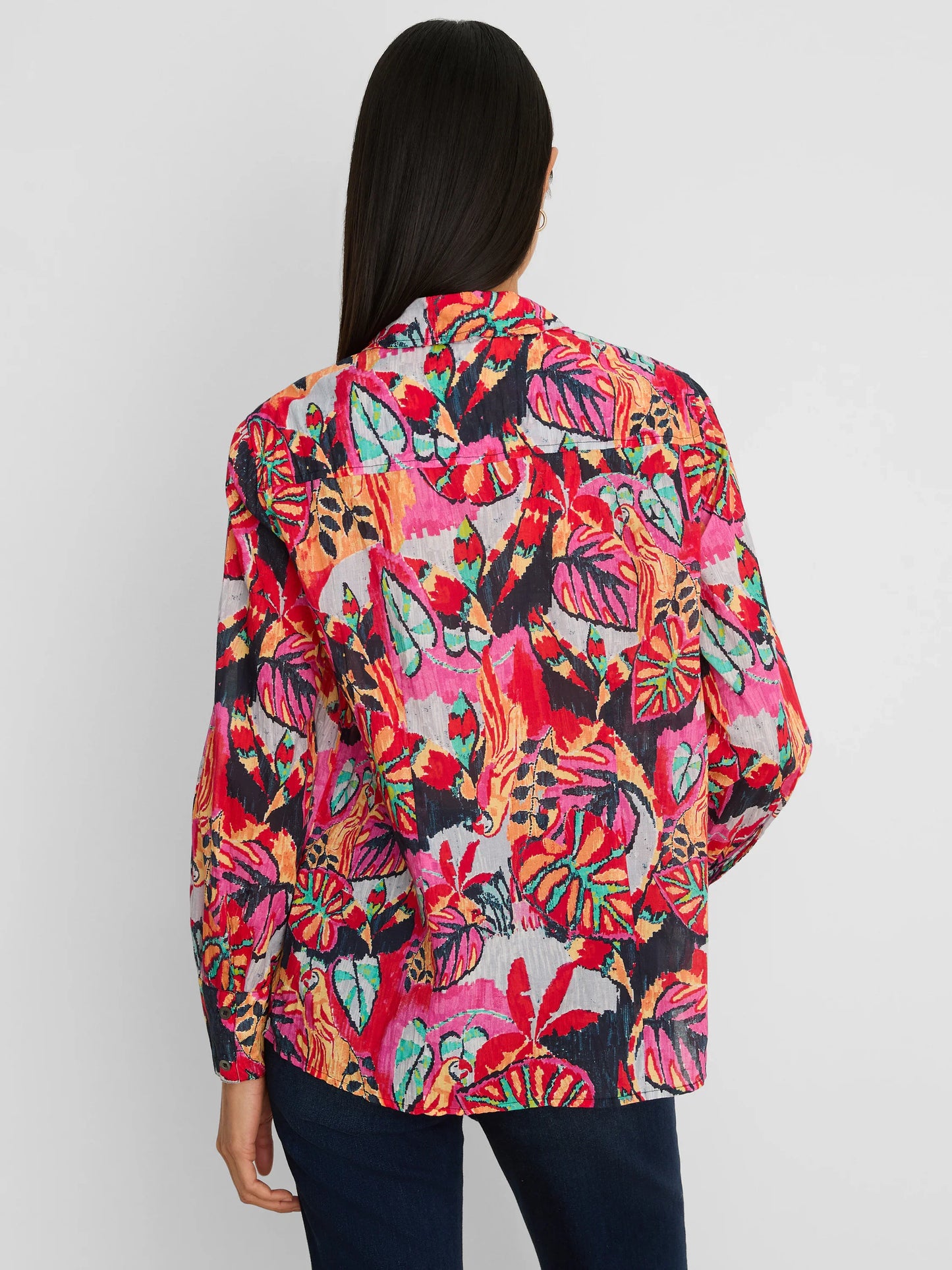 NIC+ZOE Kauai Garden Cotton Crinkle Shirt