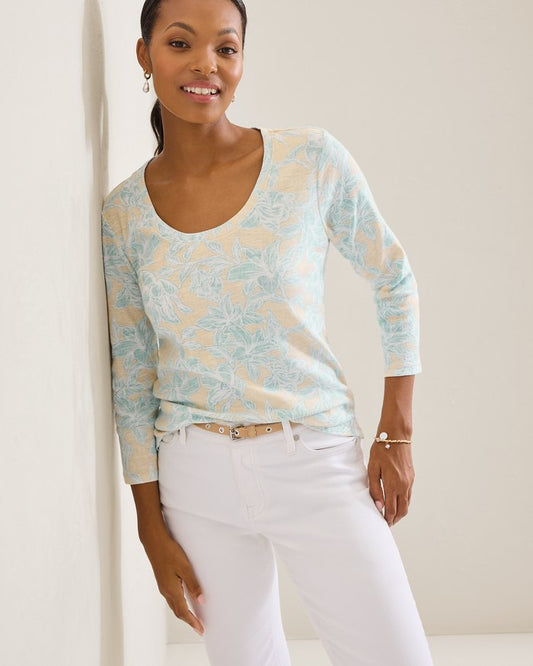 ASHBY ISLES PARADISO PETALS 3/4 SLEEVE T-SHIRT