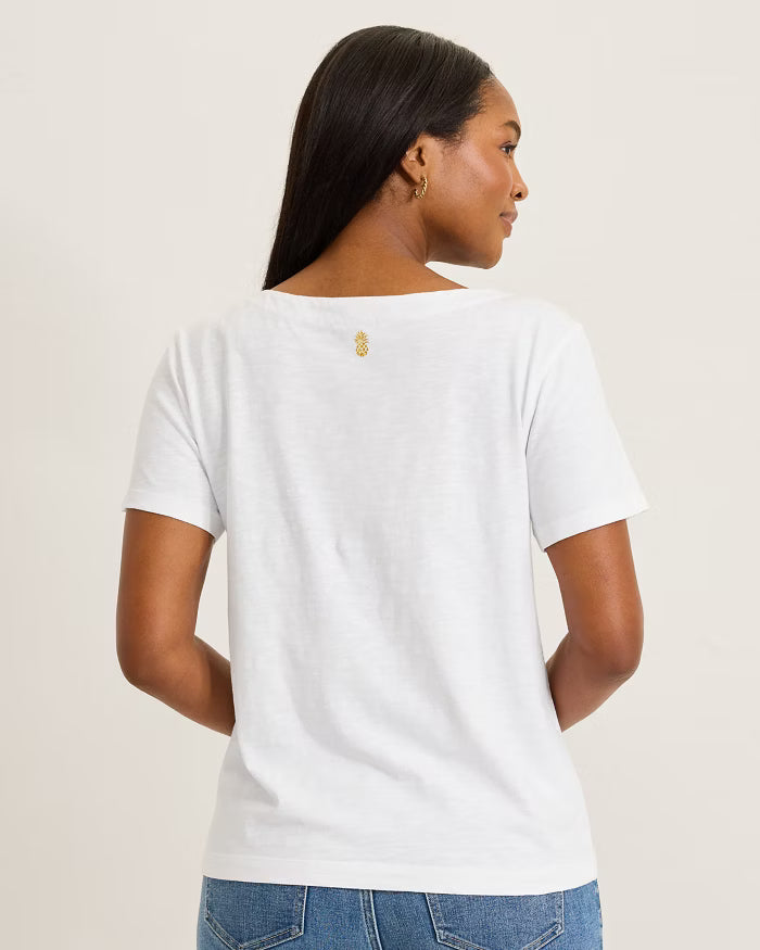 Tommy Bahama Crochet Pineapple Lux Tee