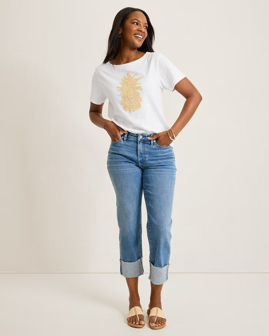 Tommy Bahama Crochet Pineapple Lux Tee