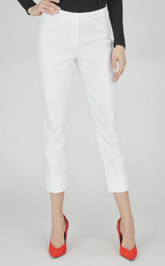 BELLA DENIM 7/8 LENGTH TROUSERS - WHITE