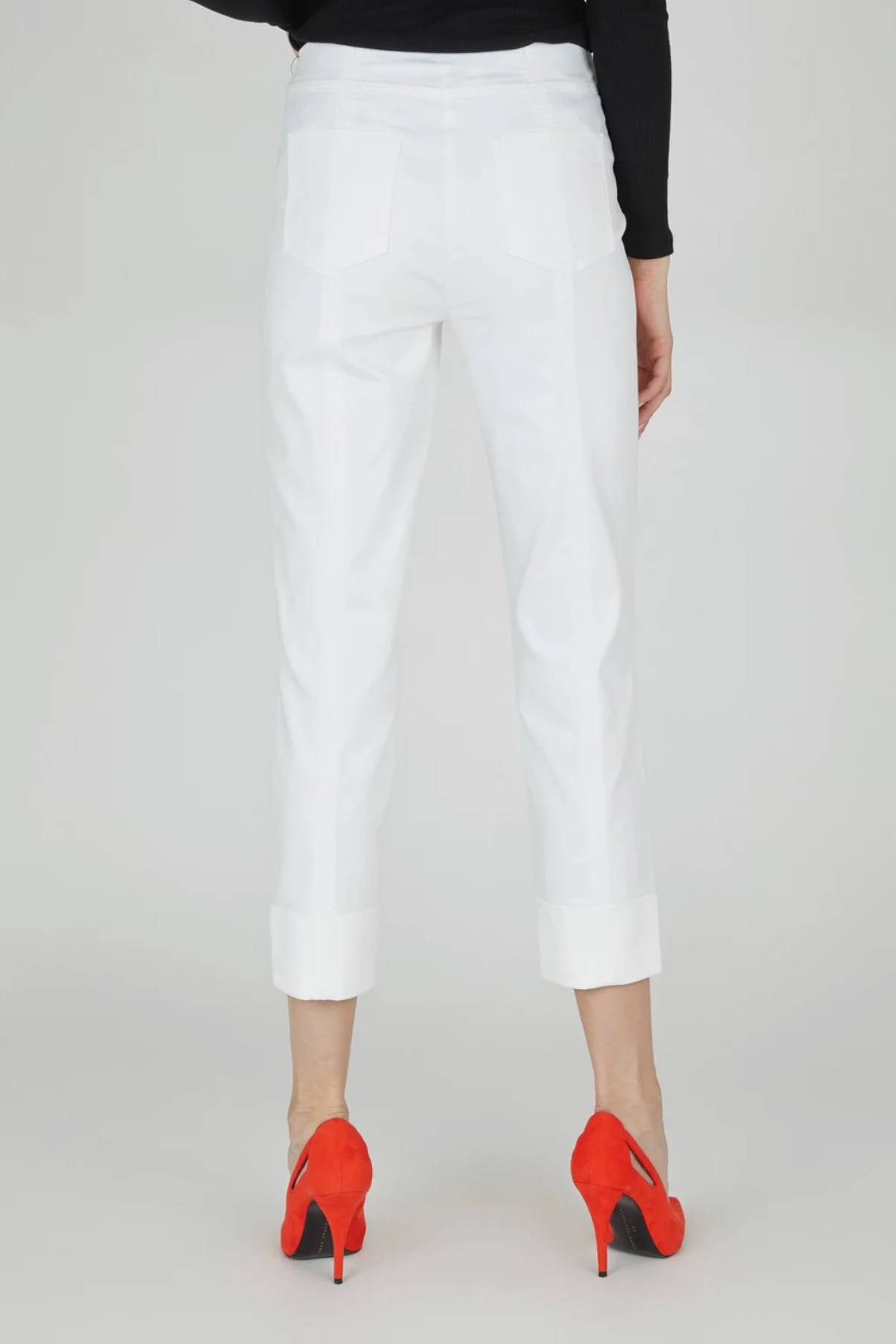 BELLA DENIM 7/8 LENGTH TROUSERS - WHITE