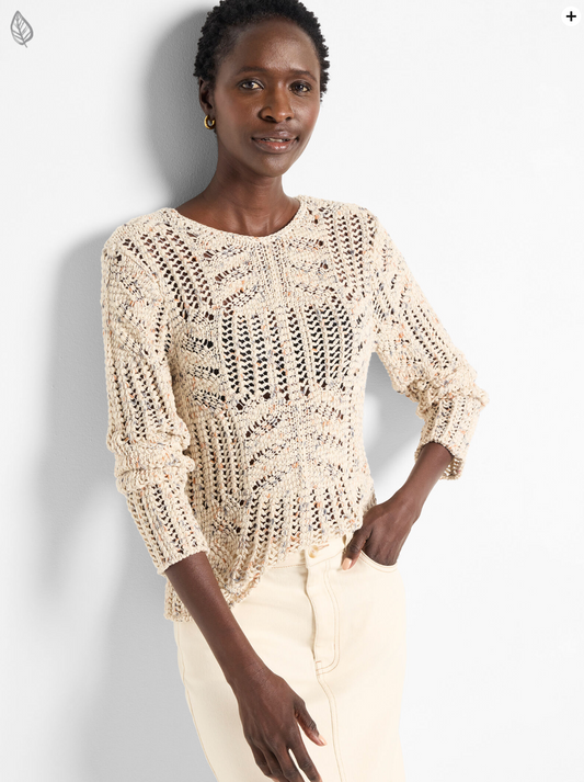 NIC+ZOE DENIM DOT SWEATER