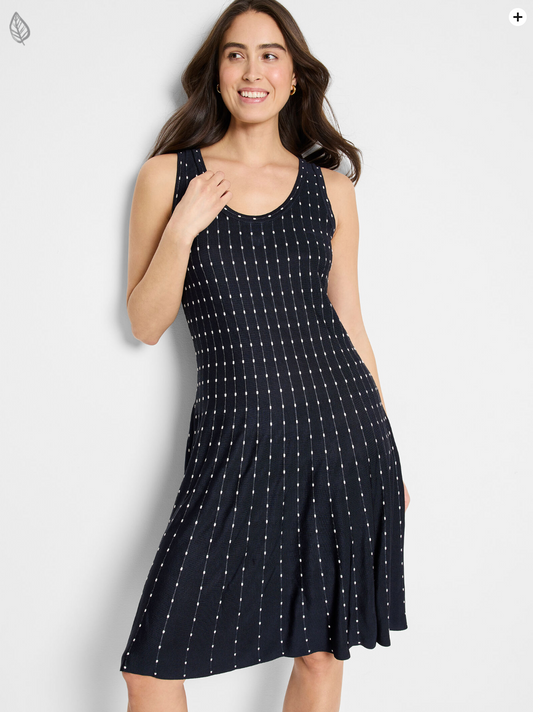 NIC+ZOE FALLING DOT TWIRL DRESS
