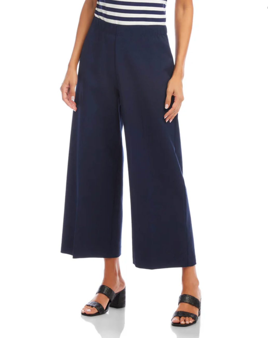 KAREN KANE CROPPED WIDE LEG PANTS