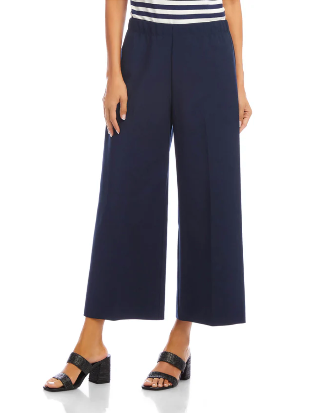 KAREN KANE CROPPED WIDE LEG PANTS