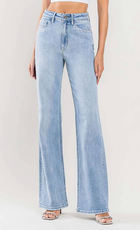 90'S VINTAGE SUPER HIGH RISE STRETCH FLARE JEANS