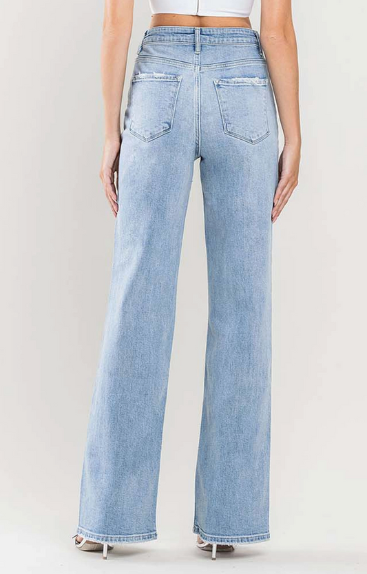 90'S VINTAGE SUPER HIGH RISE STRETCH FLARE JEANS