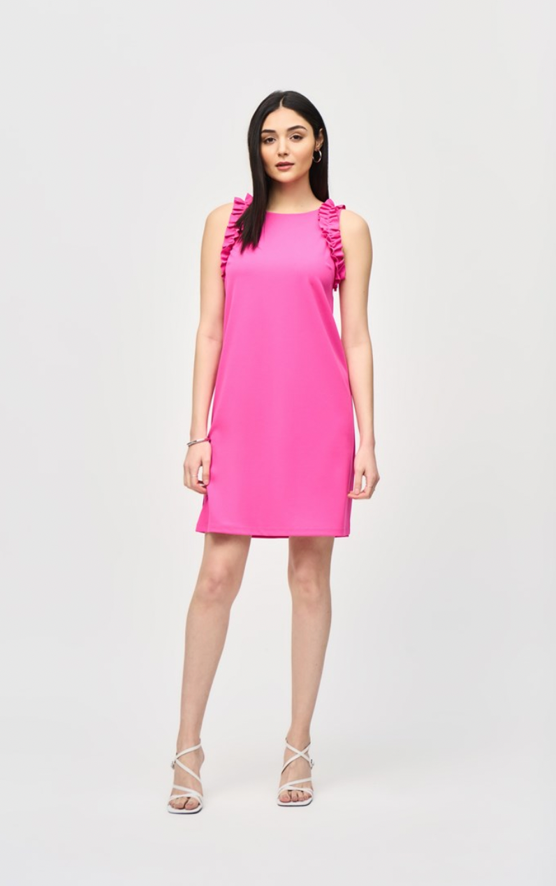 JOSEPH RIBKOFF SCUBA CREPE SLEEVELESS DRESS