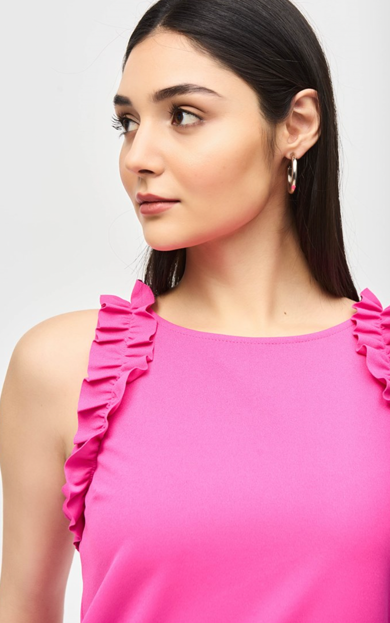 JOSEPH RIBKOFF SCUBA CREPE SLEEVELESS DRESS