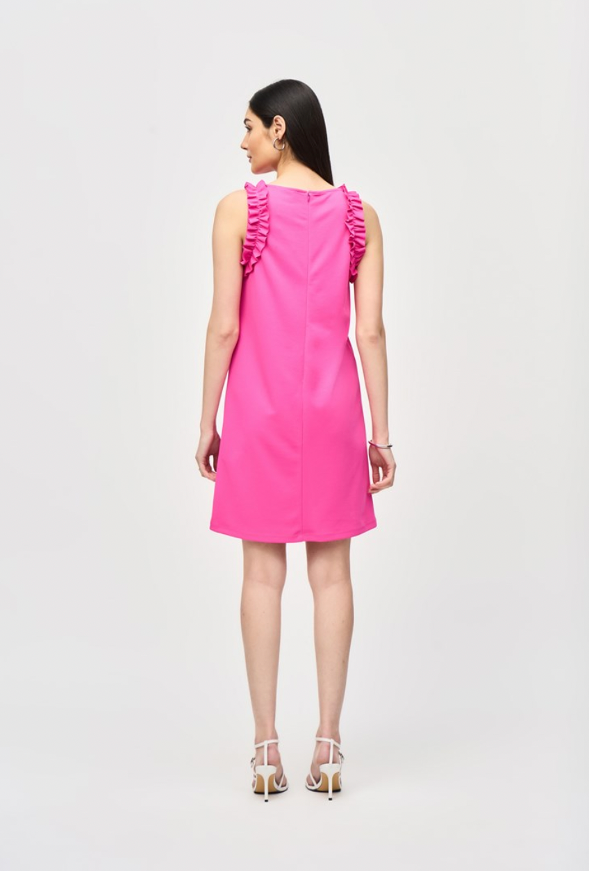 JOSEPH RIBKOFF SCUBA CREPE SLEEVELESS DRESS
