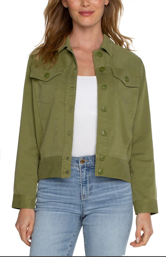 LIVERPOOL TRUCKER JACKET W/ELASTIC BACK WAIST