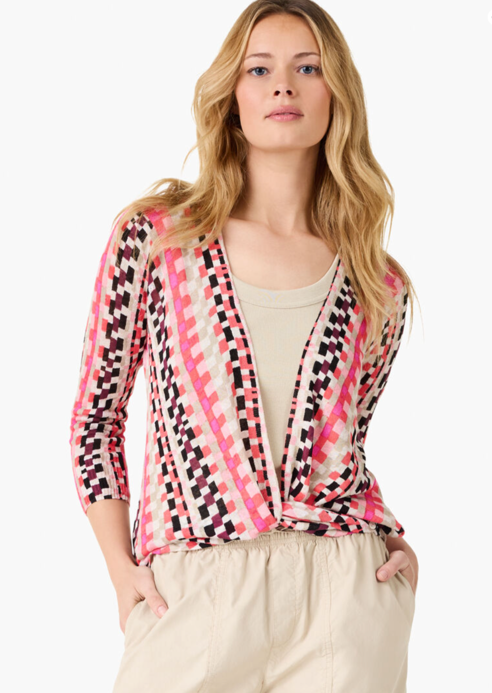 NIC+ZOE PIXEL SUNSET 4-WAY CARDIGAN