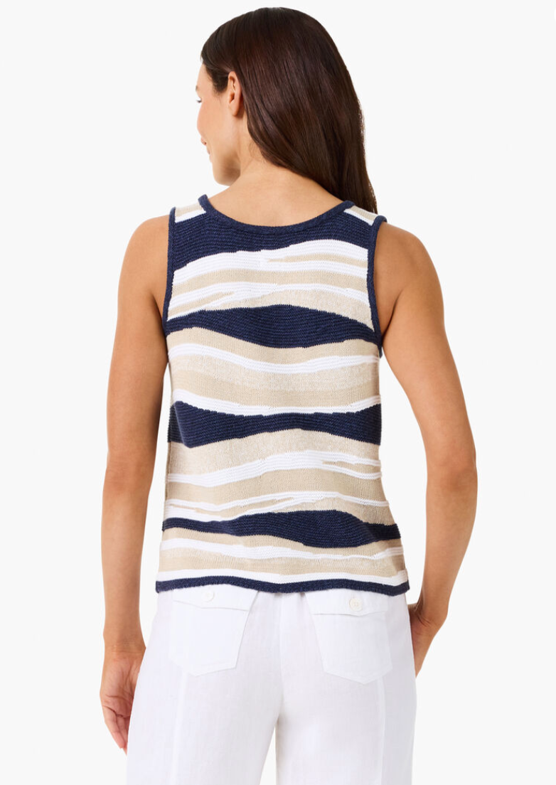 NIC+ZOE KNIT WAVES SWEATER TANK