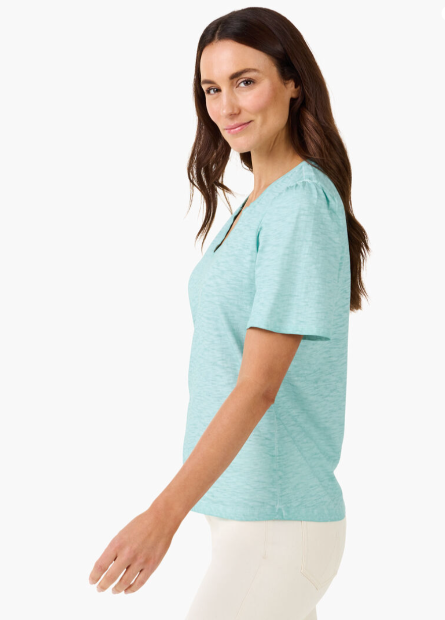 NZT SHORT SLEEVE SPLIT NECK TEE