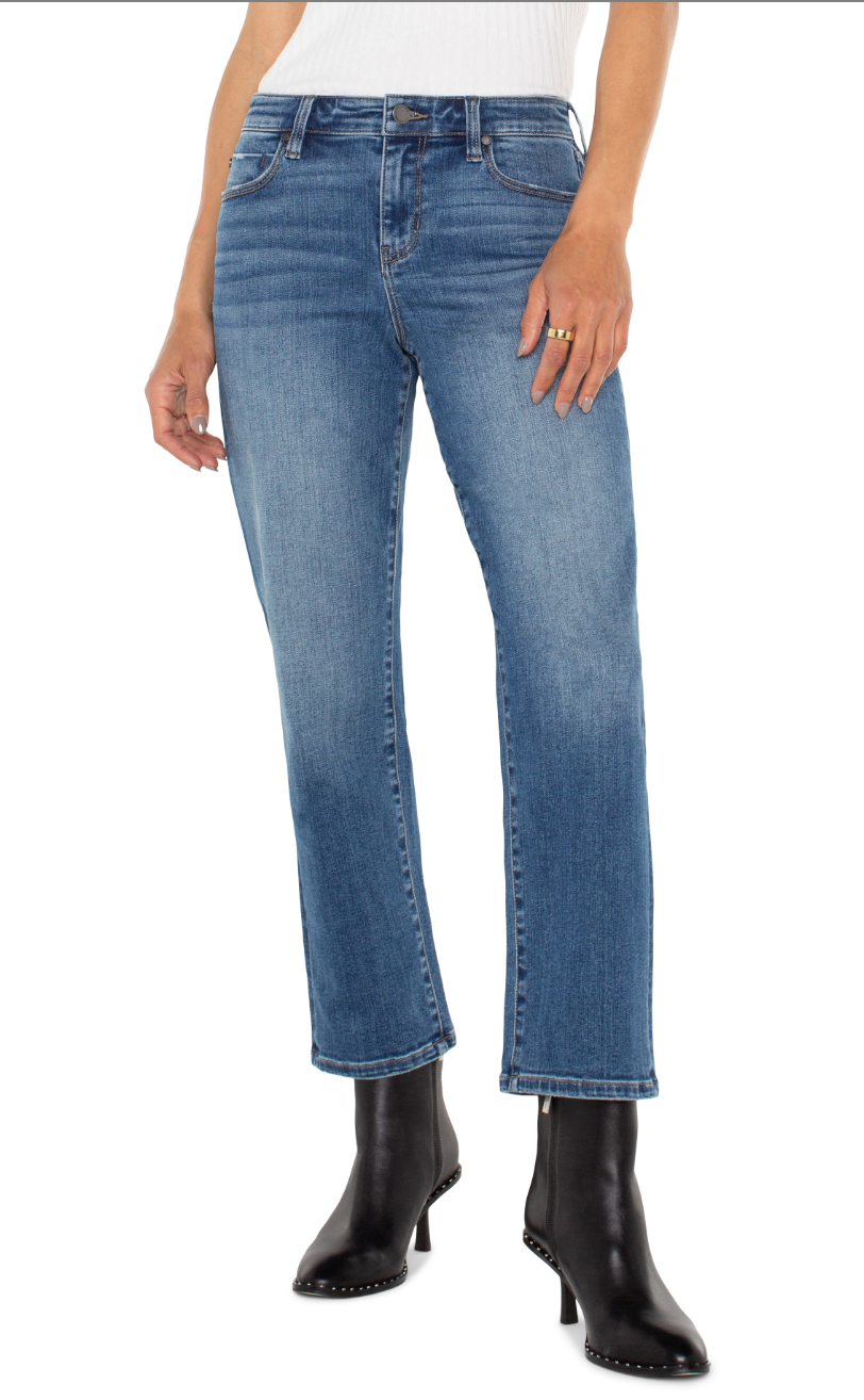 LIVERPOOL KENNEDY CROP STRAIGHT - 27" INSEAM