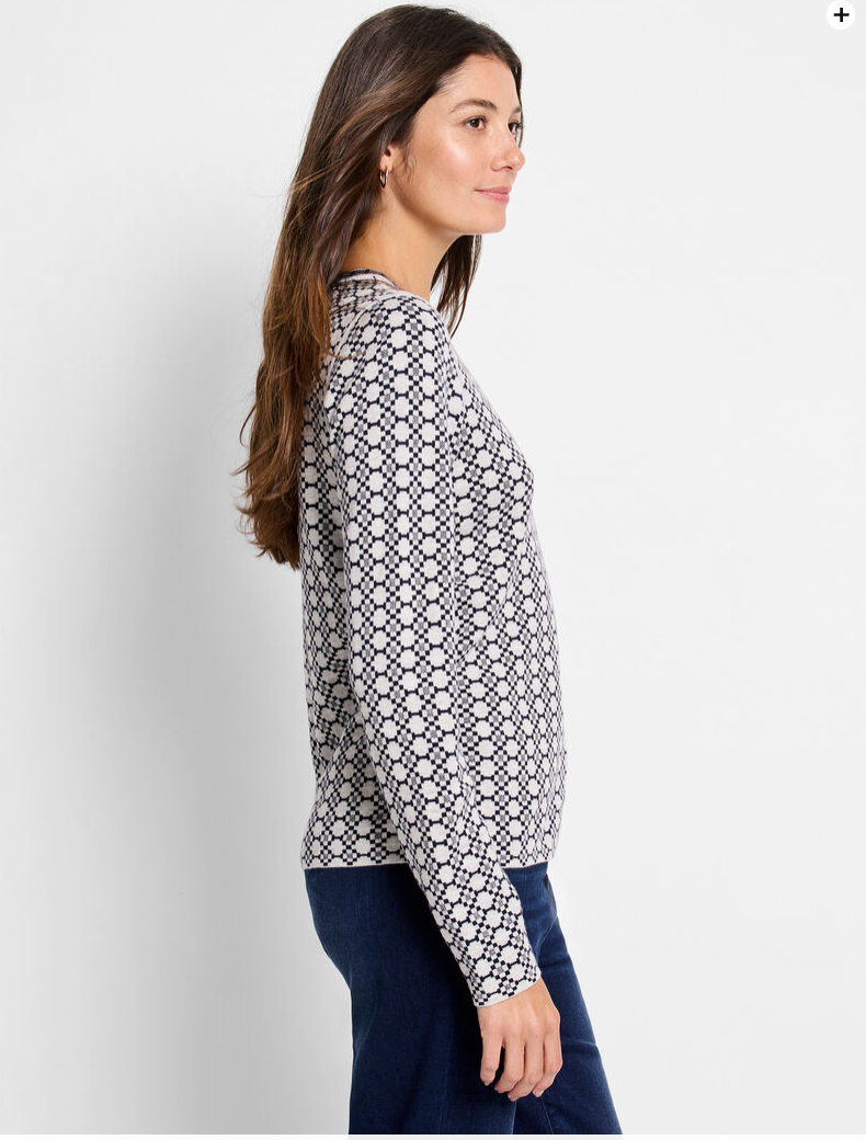 NIC+ZOE GEO REVERSIBLE SWEATER TEE