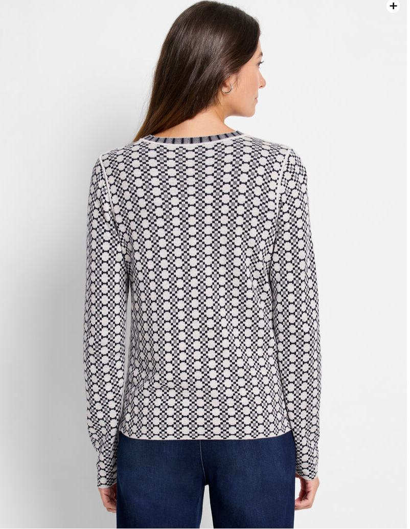 NIC+ZOE GEO REVERSIBLE SWEATER TEE