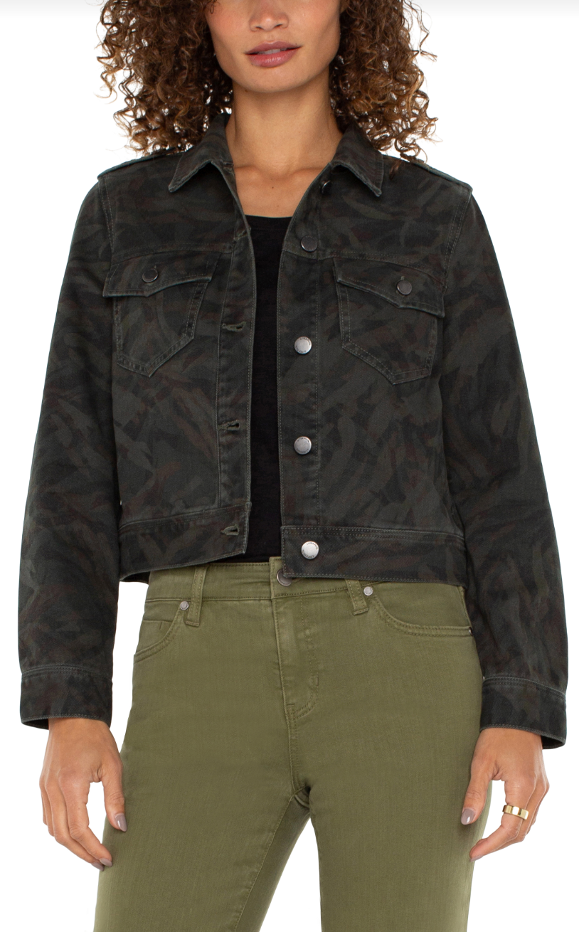 LIVERPOOL MILITARY CROP JACKET