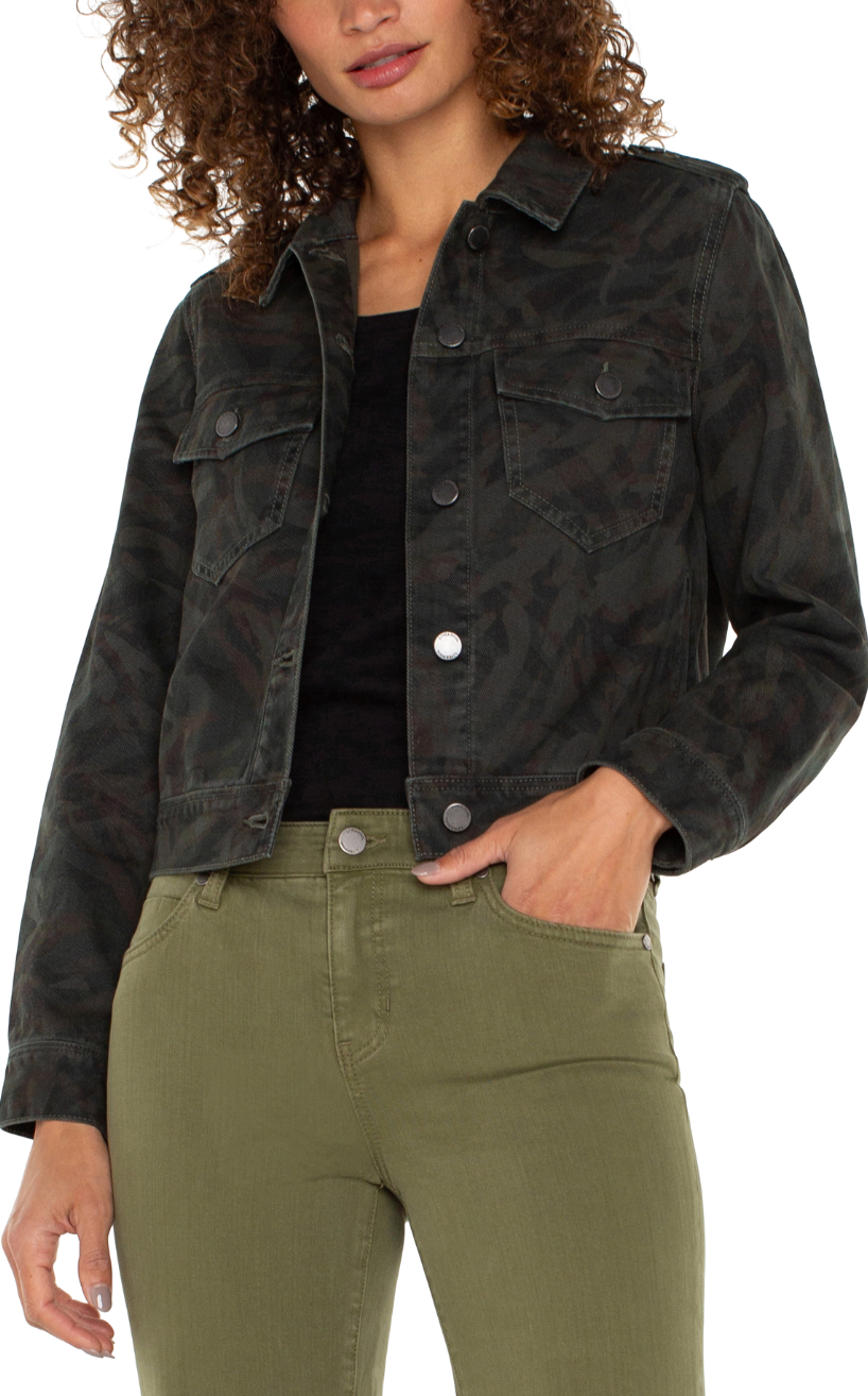 LIVERPOOL MILITARY CROP JACKET