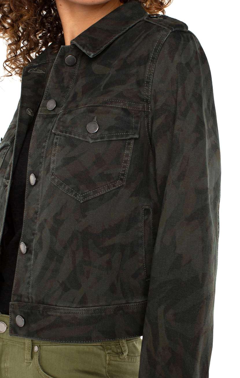 LIVERPOOL MILITARY CROP JACKET