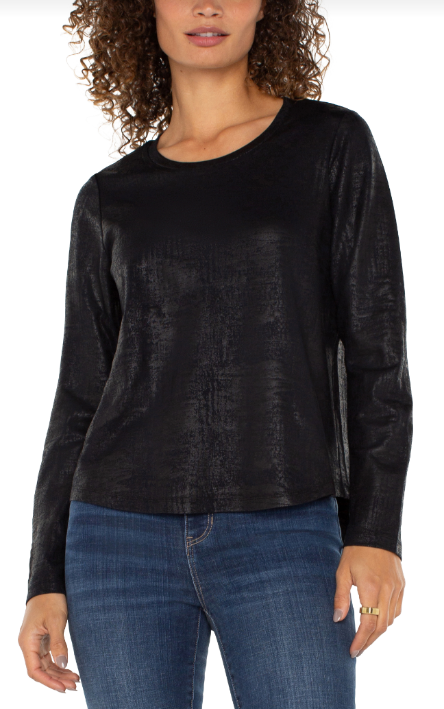 LIVERPOOL LONG SLEEVE SCOOP NECK TOP - PLUS