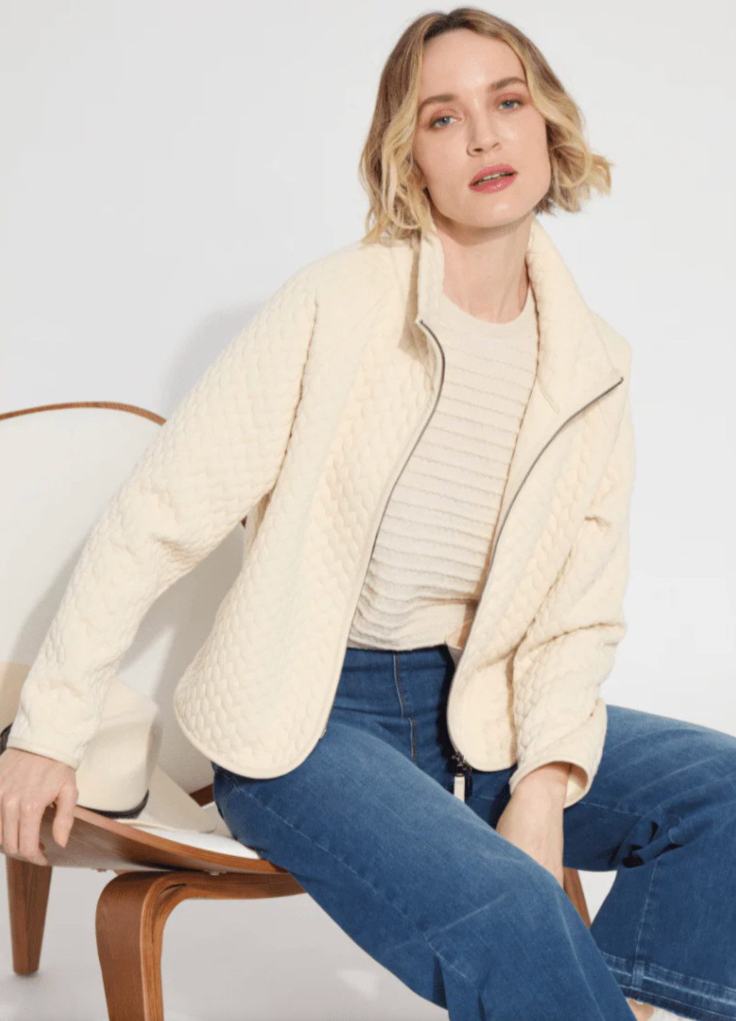 LYSSE SOL QUILTED CABLE JACKET