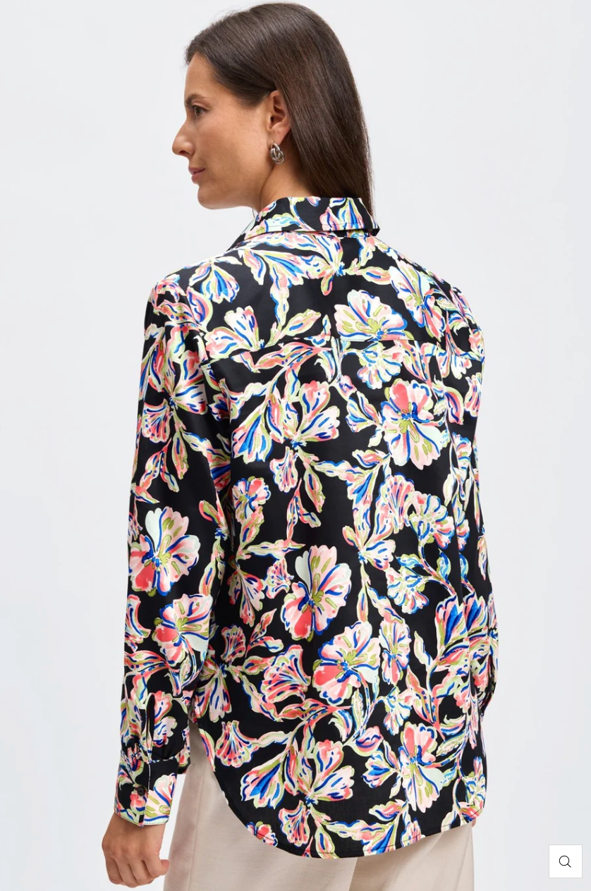 MEGHAN NO IRON NIGHT BLOSSOMS SHIRT