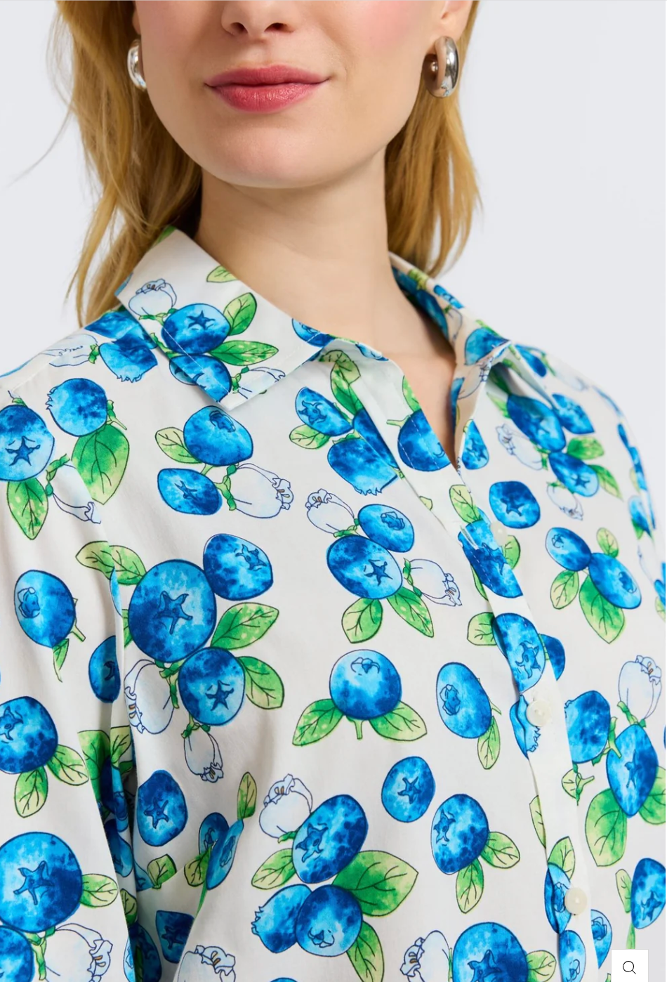 BLUEBERRY TIE FRONT BLOUSE