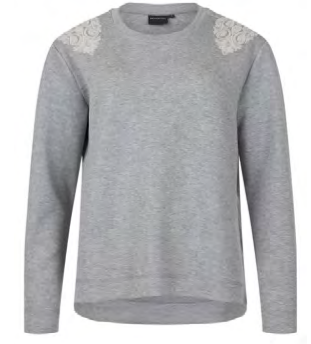 BRANDTEX SWEATSHIRT WITH EMBROIDERY