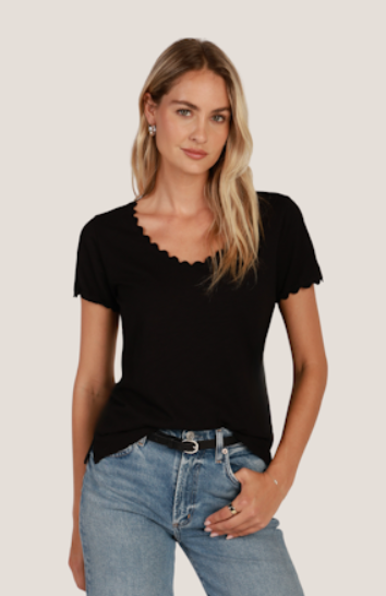 Dylan Ric-Rac Tee w/ Side Slits