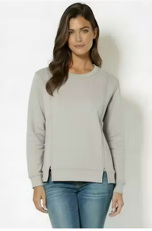 Mododoc Long Sleeve Open Crew Oversize Top