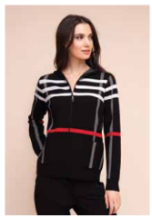 Alison Sheri Zip up Hooded Cardigan
