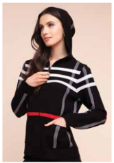 Alison Sheri Zip up Hooded Cardigan