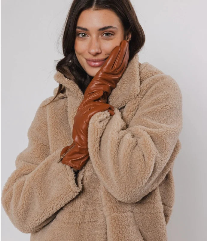 Rino & Pelle Bai Leather Gloves with Zipper