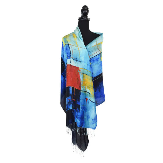 DUPATTA COLLINS ABSTRACT GEO SCARFSHAWL