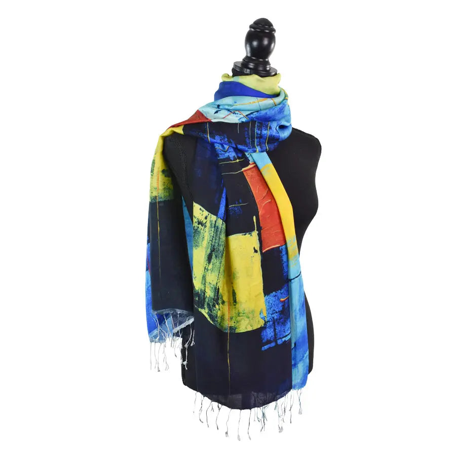DUPATTA COLLINS ABSTRACT GEO SCARFSHAWL