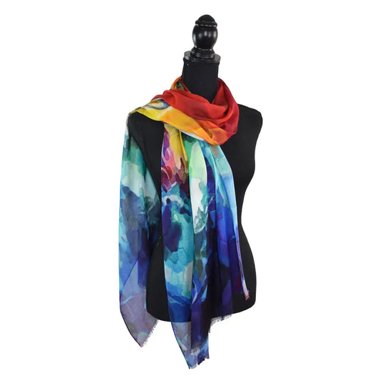 DUPATTA DREAMIN' ABSRACT RAINBOW SCARF