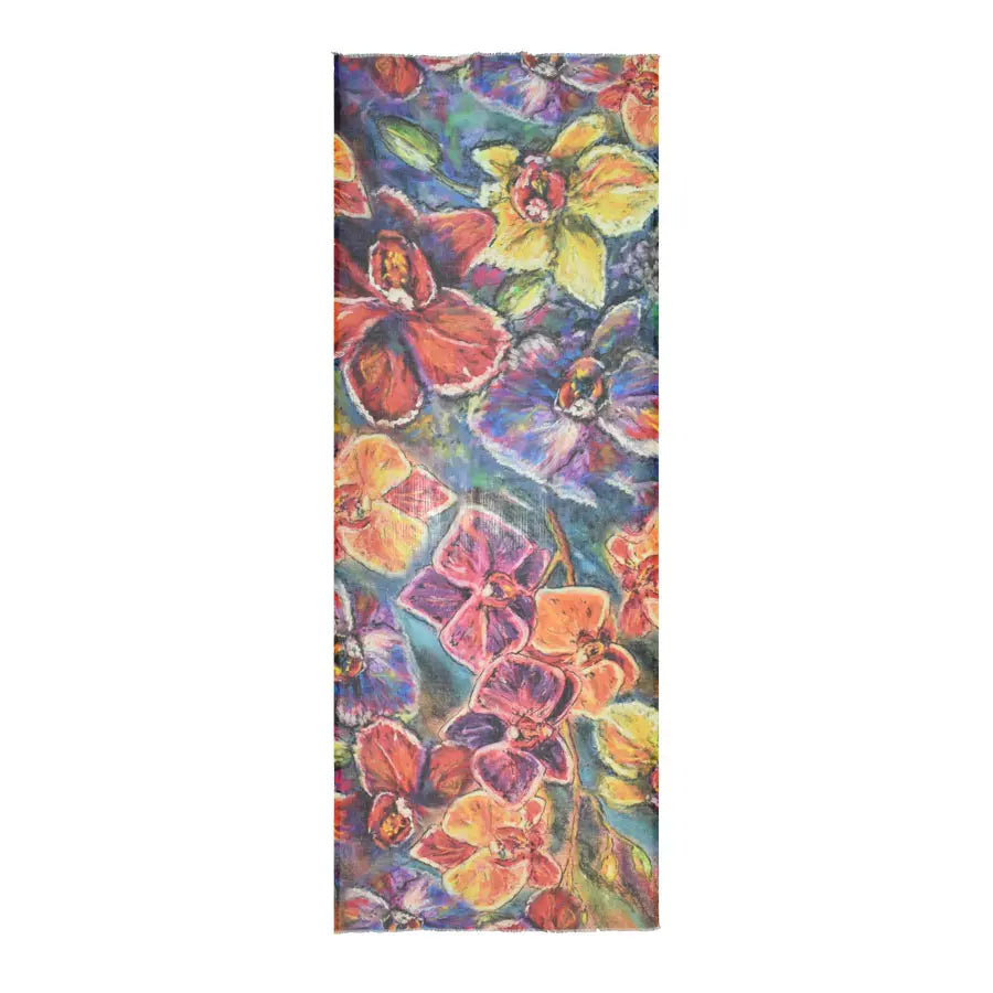 DUPATTA PANOS PAINTERLY FLORAL SCARF