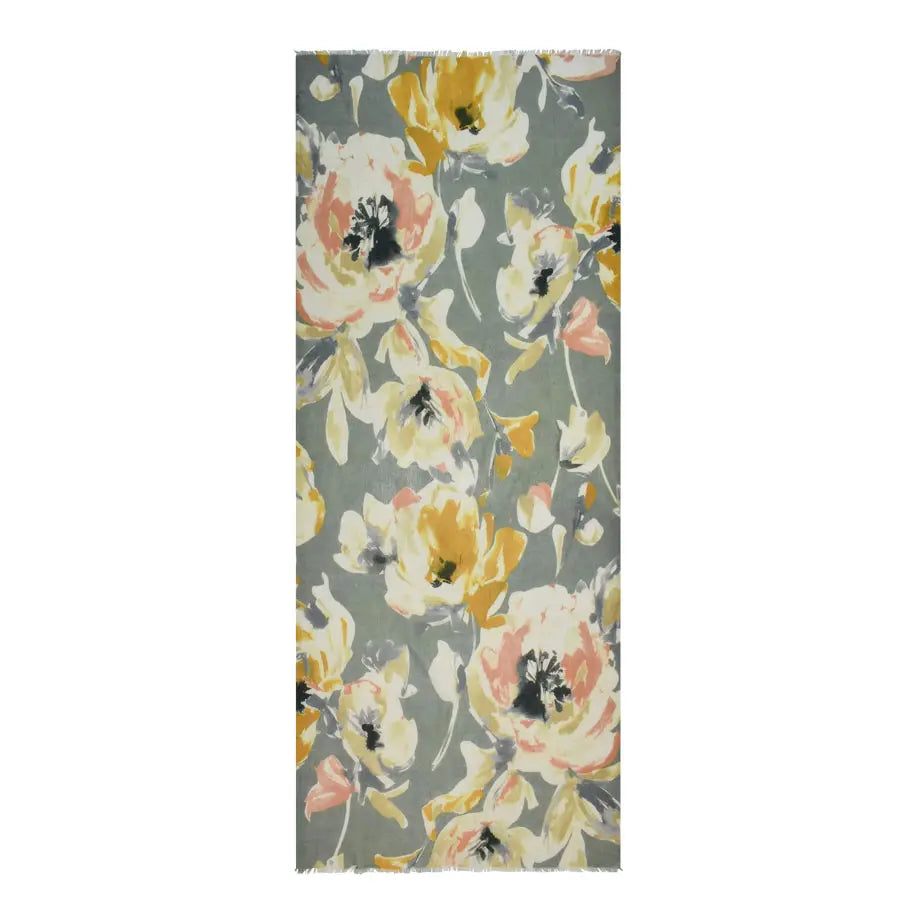 DUPATTA SNYDER WATERCOLOR FLORAL SCARF