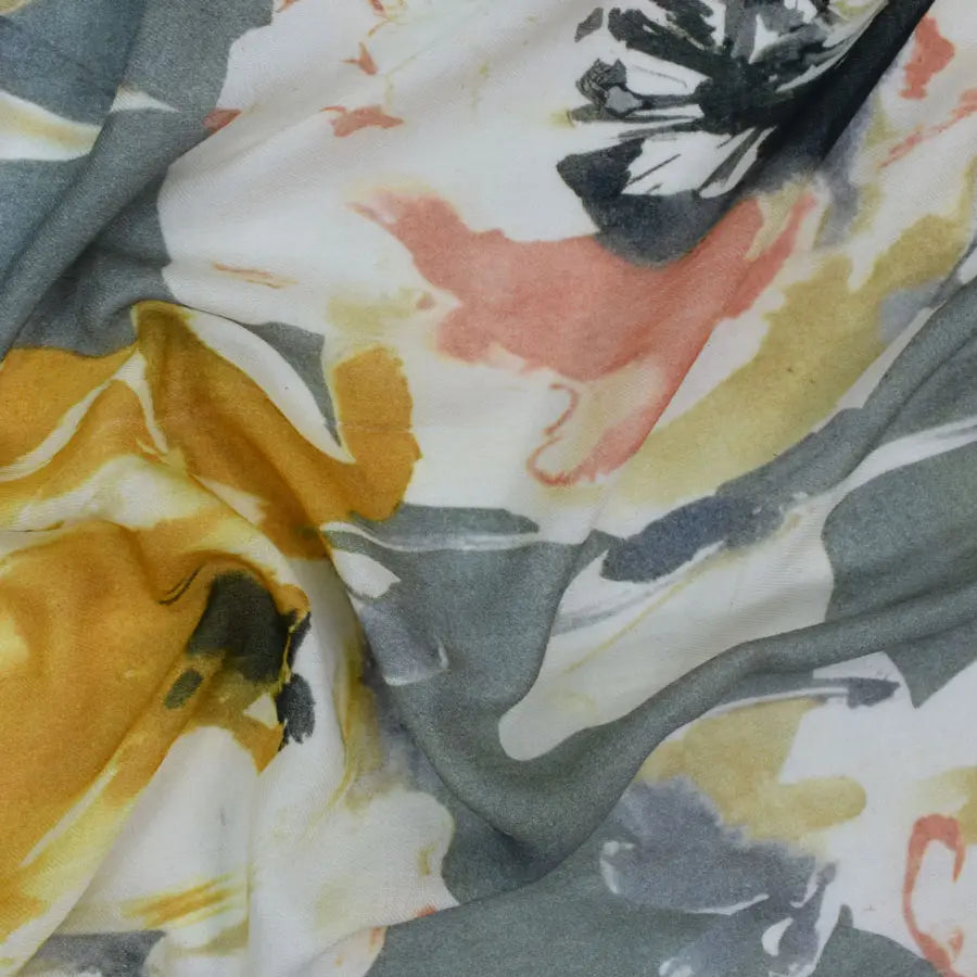 DUPATTA SNYDER WATERCOLOR FLORAL SCARF