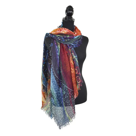 DUPATTA DARWIN ABSTRACT BUBBLE SCARF