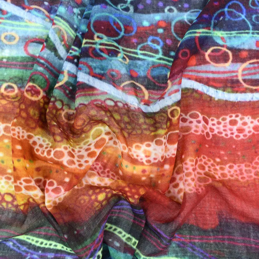 DUPATTA DARWIN ABSTRACT BUBBLE SCARF