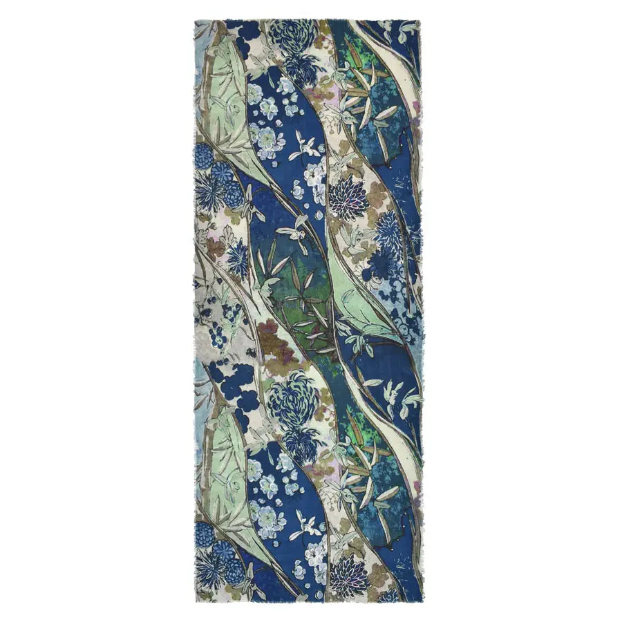 DUPATTA TYVINIA FLORAL SWIRL WOOL SCARF