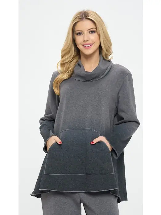 Focus Mock Neck French Terry Top